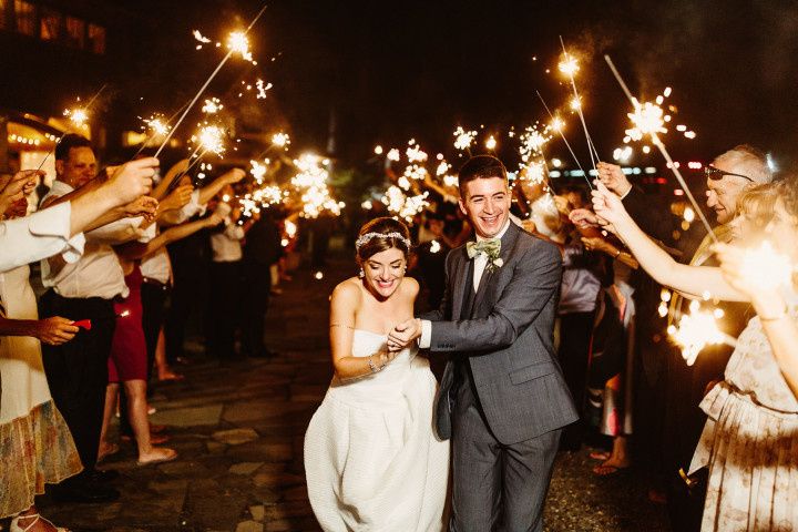 wedding exit sparklers